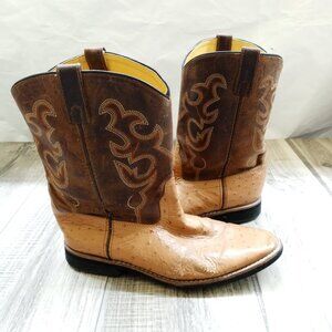 Smoky Mountain Faux Ostrich Leather Boots Size 7 D
